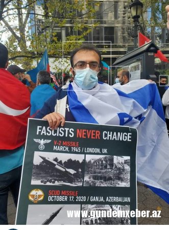 BMT-nin qarşısında ermənilərin Gəncə vandalizmi pislənildi - Fotolar