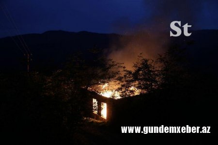 Ermənilər indi də Laçına od vurur - Foto