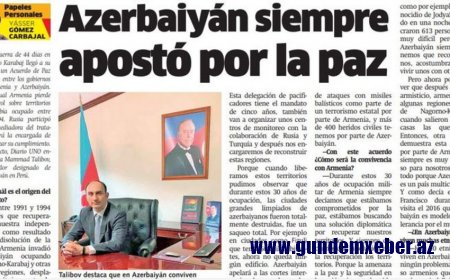 Ermənistanın Azərbaycana qarşı təcavüzünün tarixi Peru mətbuatında
