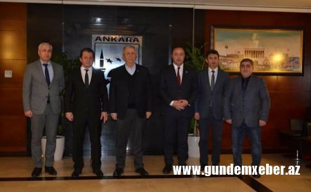 AY Partiya Başqanı Ankara Böyük şəhər Bələdiyyə Başqanı ilə görüşdü - FOTOLAR