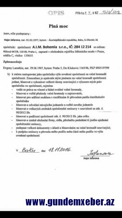 Əli Abdullayevin Çexiya paytaxtında şirkəti aşkarlandı - "MEDEKSPRESS"