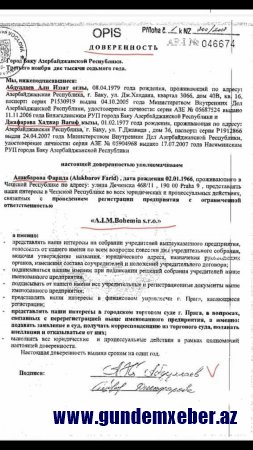 Əli Abdullayevin Çexiya paytaxtında şirkəti aşkarlandı - "MEDEKSPRESS"