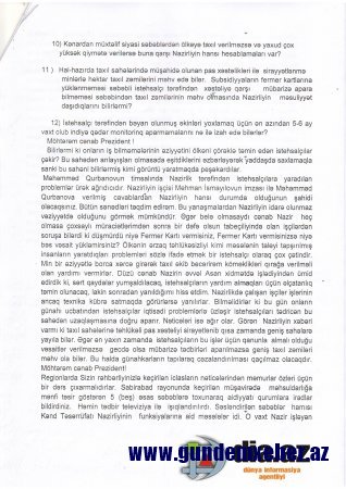 Şəkili fermerlər NAZİRDƏN NARAZIDIR - Müraciət...