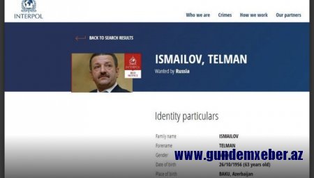 İnterpol “AST Telman”ı axtarışa verdi - ÇOXSAYLI CİNAYƏTLƏRDƏ İTTİHAM OLUNUR