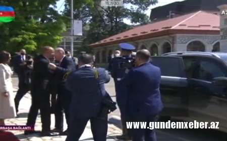İlham Əliyev Rəcəb Tayyib Ərdoğanı Şuşada qarşıladı - VİDEO