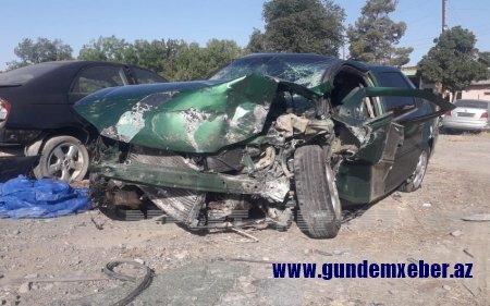 Kürdəmirdə ağır yol qəzası olub, xəsarət alanlar var