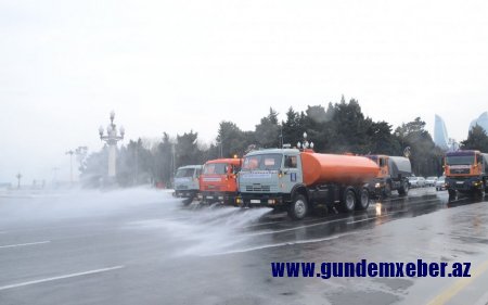 Sabah Bakının küçə və prospektləri növbəti dəfə dezinfeksiya ediləcək