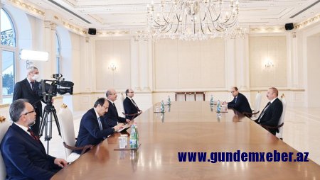 İlham Əliyev Türkiyənin Ali Təhsil Şurasının sədrini qəbul etdi (FOTO)