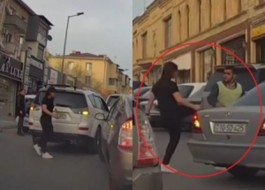 Sumqayıtda “parkovşik”i döyən qadın saxlanıldı