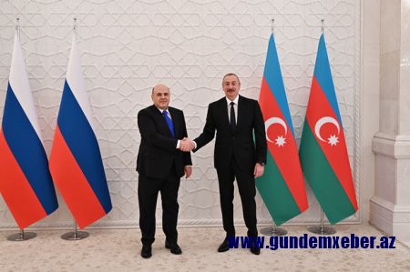 İlham Əliyevin Rusiya Hökumətinin sədri ilə geniş tərkibdə görüşü olub - YENİLƏNİB + FOTO