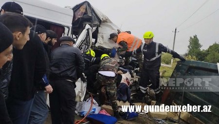 Kürdəmirdəki qəzada yaralananların 3-ü uşaqdır - TƏBİB-dən açıqlama (FOTO/VİDEO/YENİLƏNİB)