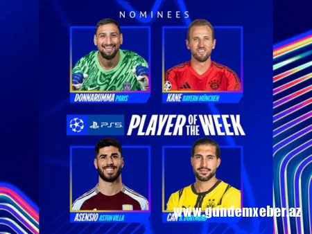 UEFA Çempionlar Liqasında həftənin ən yaxşı futbolçusu adına namizədlər bəlli olub