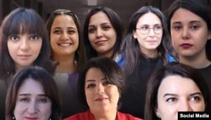 Həbsdə olan qadın jurnalistlər üçün poster qaldıran fəal həbs olunub