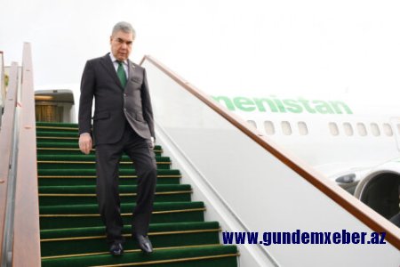 Qurbanqulu Berdiməhəmmədov Azərbaycana səfərə gəlib-FOTOLAR