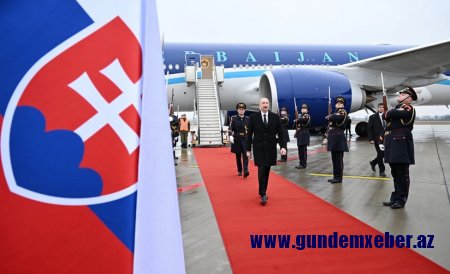 İlham Əliyev Slovakiyada rəsmi səfərdədir