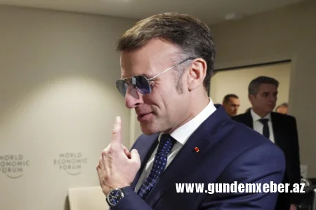 Tramp Makronun Davos Forumundakı görünüşünü LAĞA QOYDU