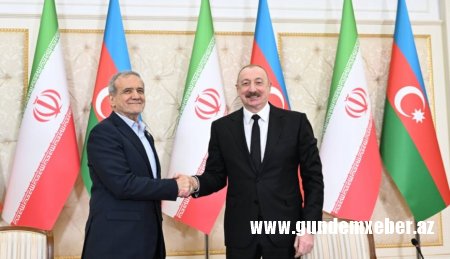 İlham Əliyev Pezeşkianı təbrik etdi