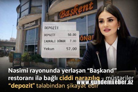 Nəsimi rayonunda “Başkənd” restoranında özbaşınalıq “depozit” adı ilə müştərilərin cibinə girirlər