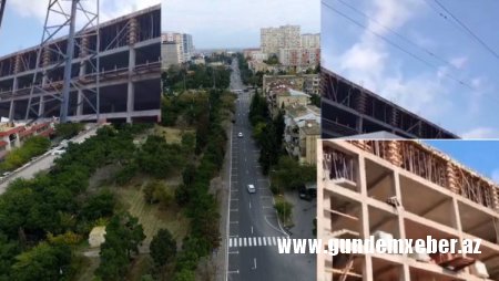 Nizami rayonunda bu da oldu - Yüksək gərginlikli elektrik xəttinin altında yaşayış binası tikilir
