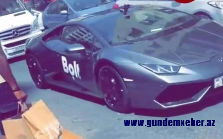 Bakıda “Lamborcini” ilə taksi fəaliyyəti - AÇIQLAMA