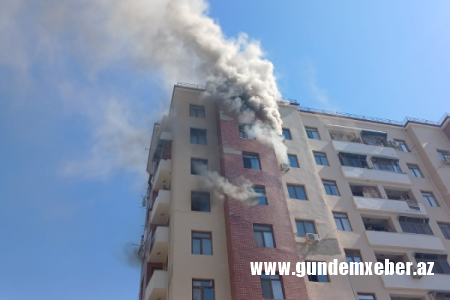 Mingəçevirdə binadakı yanğın söndürüldü