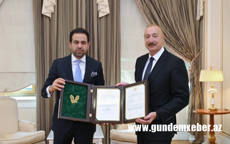 İlham Əliyevə "Zayed İnsan Qardaşlığı Mükafatı"nın sertifikatı təqdim olundu