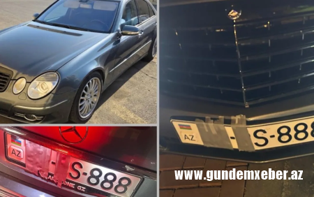 Avtomobilin nömrəsini lentlə gizlədən sürücü saxlanıldı