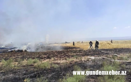 Yardımlıda açıq ərazidə yanğın oldu