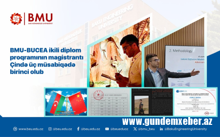 BMU-nun magistrantı Çində üç müsabiqədə birinci olub