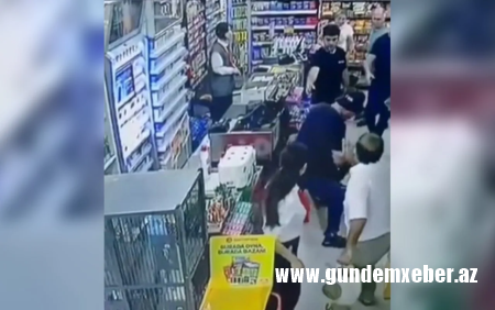 Arvadını marketdə hər kəsin gözü qarşısında döyən şəxs həbs edildi