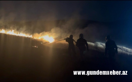 Qazaxda açıq ərazidə yanğın oldu