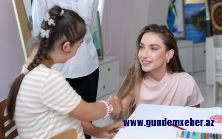 Alyona Əliyeva xüsusi qayğıya ehtiyacı olan uşaqları ziyarət etdi