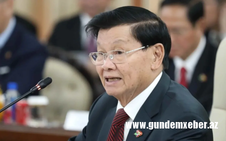 Laos Prezidenti Azərbaycana gəldi