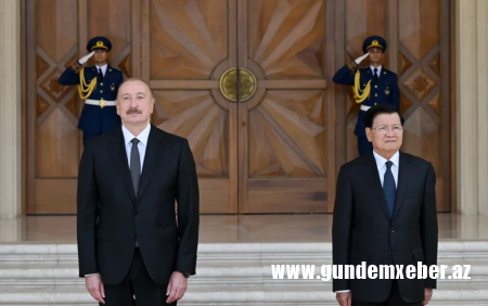 Laos Prezidentinin Bakıda rəsmi qarşılanma mərasimi oldu