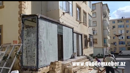Masazırın "Qurtuluş 93" yaşayış kompleksində biabırçılıq: Binaların arası zəbt olunur, pəncərələr divara dirənir! (VİDEO)